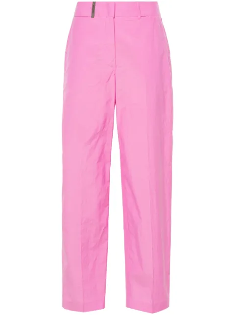 Peserico pressed-crease straight trousers Pink P0405002769