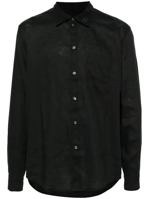 Diesel S-Emil linen shirt Black A128530LIAL