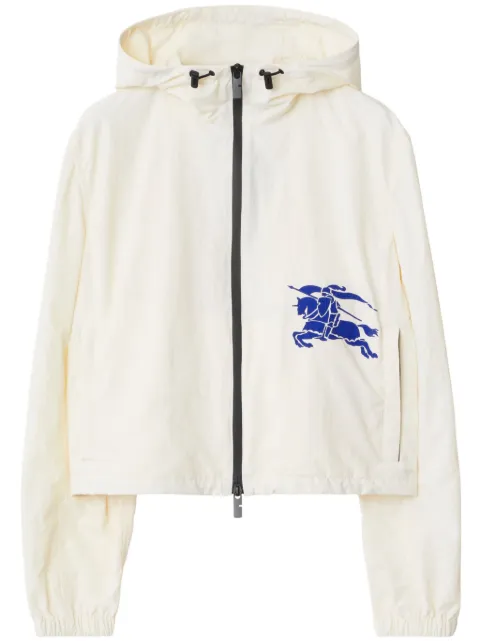 Burberry Equestrian Knight-appliqué cropped jacket Neutrals 8090396