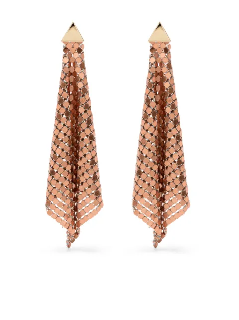 Rabanne chainmail drop earrings Brown 24PBB0038MET392