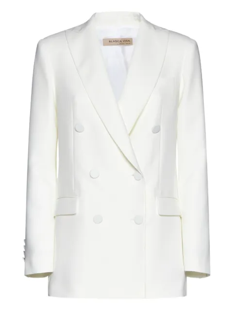 Blanca Vita double-breasted blazer White GLOTTI0224