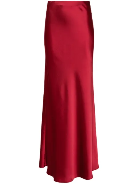 Blanca Vita Ginestra satin long skirt Red GINESTRA4762