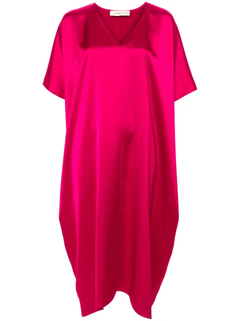 Blanca Vita satin shift midi dress Red ARBUTUS4762