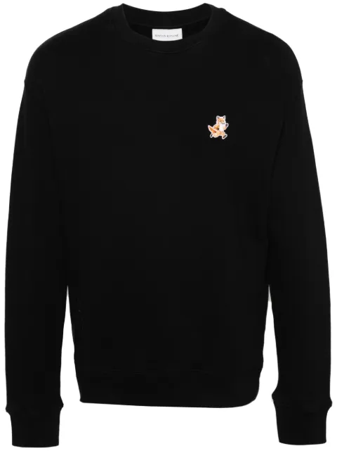 Maison Kitsuné Fox-motif cotton sweatshirt Black MM00313KM0307