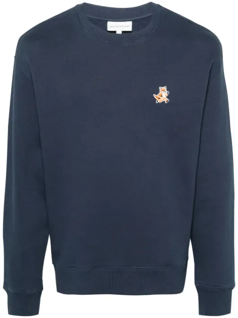 Maison Kitsuné Fox-motif cotton sweatshirt Blue MM00313KM0307