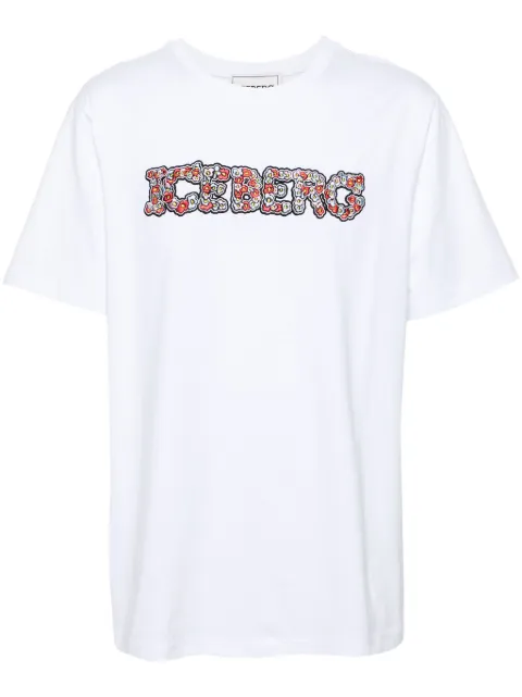 Iceberg 5D logo-embroidered T-shirt White F0236327
