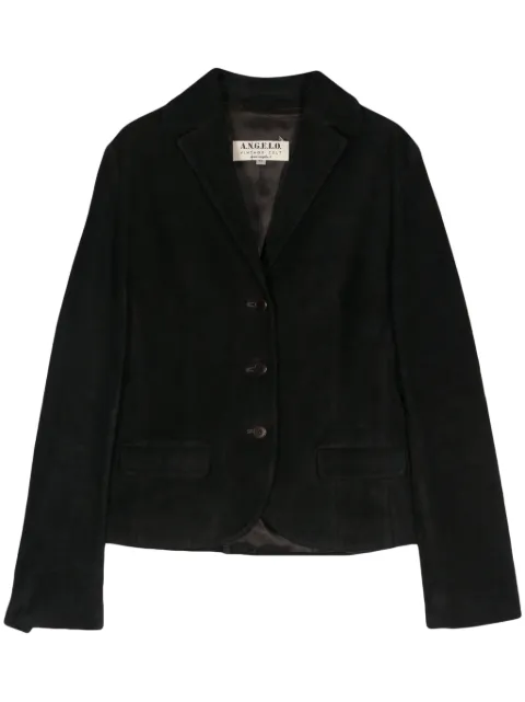 A.N.G.E.L.O. Vintage Cult 2000s suede single-breasted blazer Black ANG520DDC
