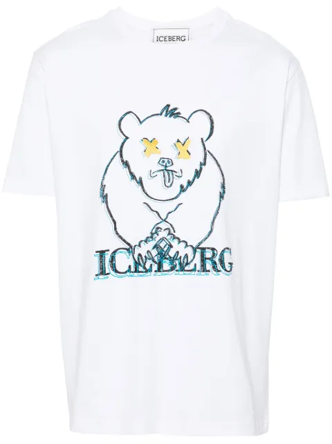 Iceberg graphic-print cotton T-shirt White F0196306