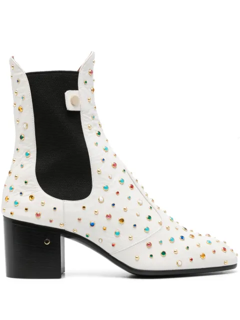 Laurence Dacade Angie 60mm leather boots White ANGIEMULTICOLOR