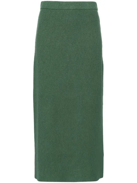 By Malene Birger Kyara ribbed midi skirt Green Q72229004