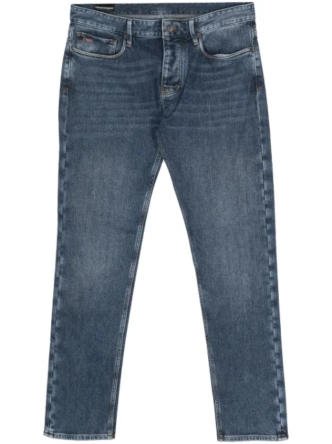 Emporio Armani logo-plaque slim-cut jeans Blue 3D1J751D01Z
