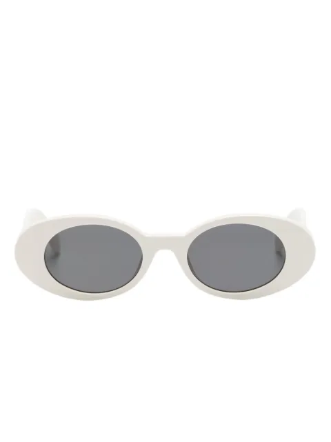 Palm Angels Eyewear Gilroy oval-frame sunglasses White PERI051S24PLA0010107