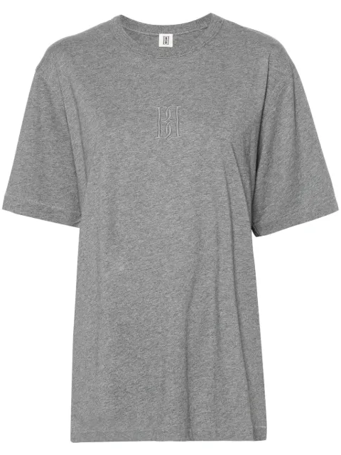 By Malene Birger Fayeh logo-embroidered T-shirt Grey Q72365002