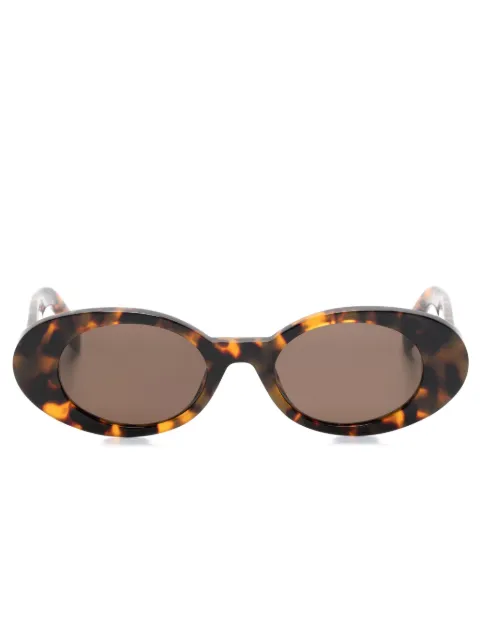 Palm Angels Eyewear Gilroy oval-frame sunglasses Brown PERI051S24PLA0016064
