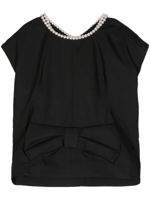 Junya Watanabe bow-detail sleeveless top Black JMB003051