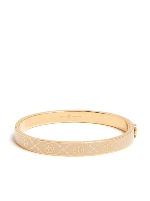 Tory Burch T Monogram hinge bracelet Neutrals 150568
