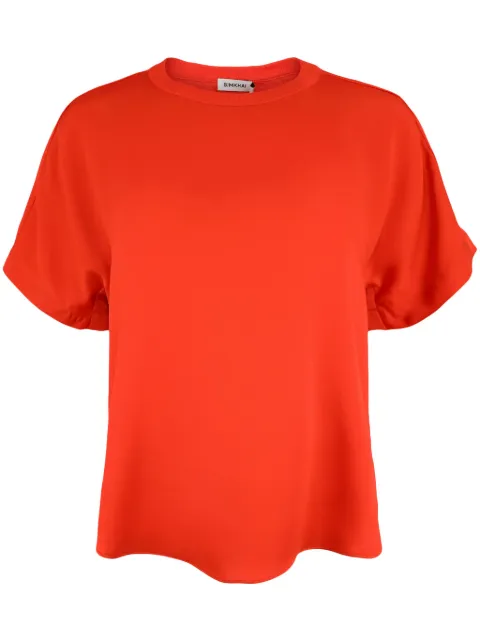 SIMKHAI Addy knit-panel T-Shirt Red 2242015Q