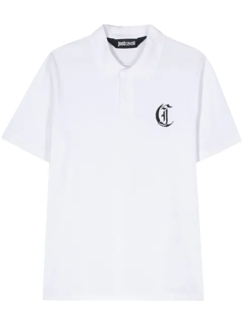 Just Cavalli logo-embroidered polo shirt White 76OAGG17CJ316