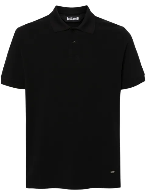 Just Cavalli piqué-weave polo shirt Black 76OAGG16CJ316