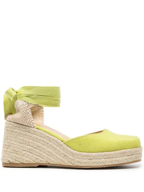Castañer Tina 60mm wedge espadrilles Green TINAJUTE002