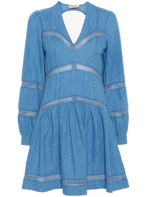 TWINSET flared denim mini dress Blue 241TP2690