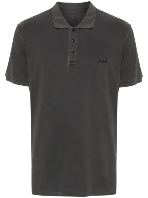 Woolrich logo-embroidered polo shirt Black CFWOPO0065MRUT1483