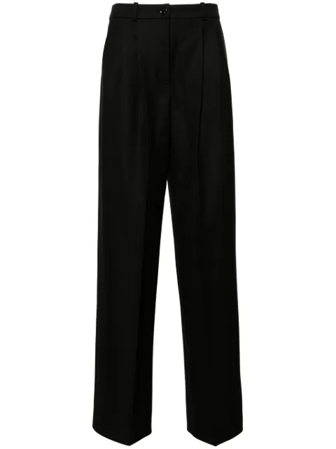 BOSS pleat-detailed virgin wool trousers Black 50509120