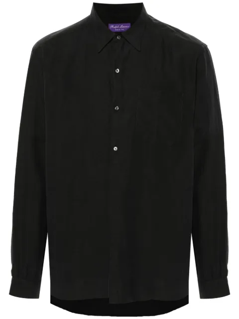 Ralph Lauren Purple Label pointed-collar shirt Black 790923242
