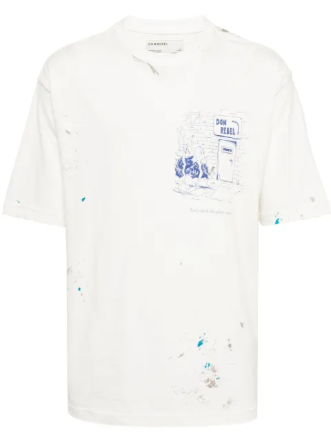 DOMREBEL Scuff Door graphic-print T-shirt Neutrals SCUFFDOOR