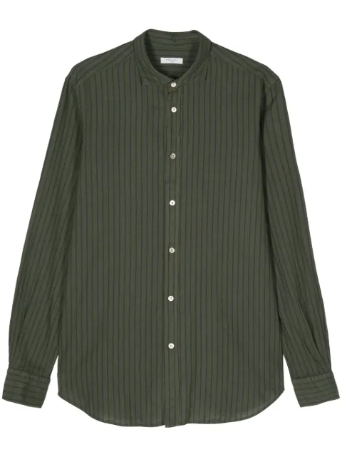 Boglioli long-sleeves striped shirt Green 610TSB4858