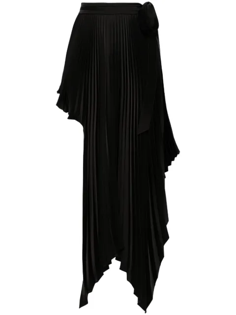 Peter Do Sliced pleated wrap skirt Black PDFW23U235