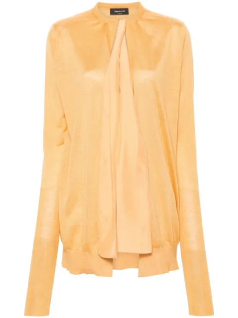 Fabiana Filippi fine-knit cardigan Yellow MAD274F379H4950000