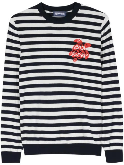 Vilebrequin Bengal-stripe fine-knit T-shirt Blue PCSAS477