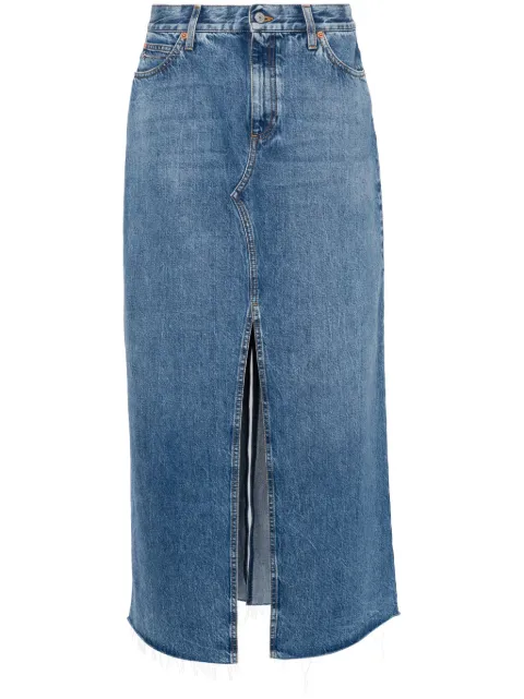 Gucci Horsebit-detail denim maxi skirt Blue 776517XDCQ0