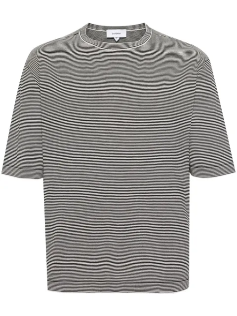 Lardini striped cotton T-shirt White EQLMMC71EQ62061
