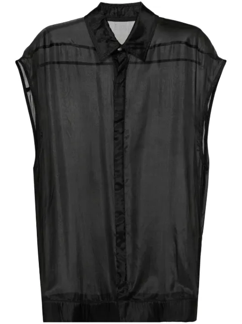 Rick Owens SL Jumbo silk blouse Black RP01D2243SH
