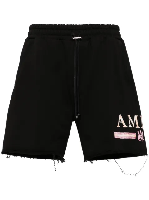 AMIRI logo-embroidered cotton shorts Black AMJYSS1005