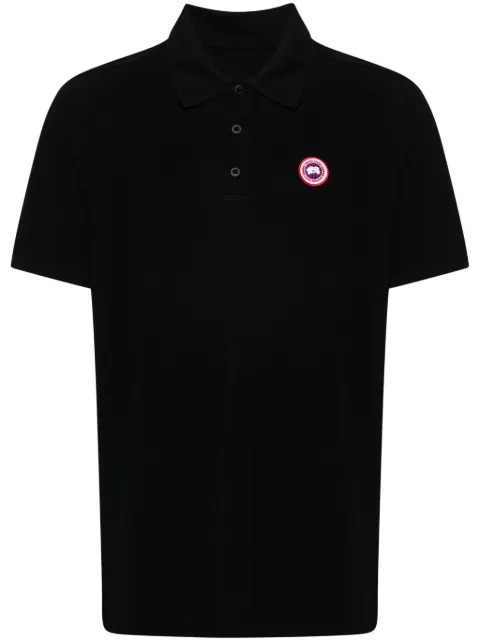 Canada Goose Beckley logo-patch short-sleeve polo shirt Black 1600M