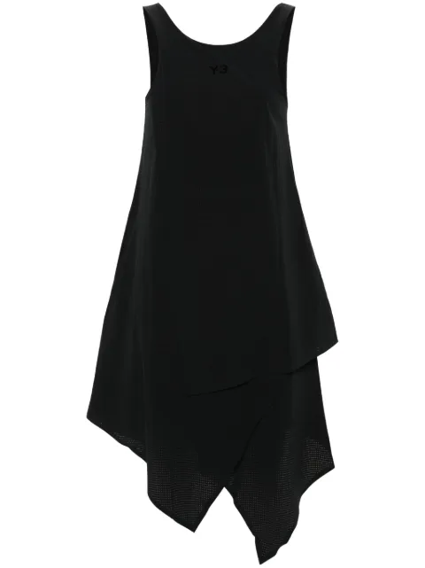 Y-3 layered asymmetric mini dress Black IR6252