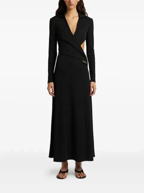 Christopher Esber Fran cut-out ribbed midi dress Black 23043149