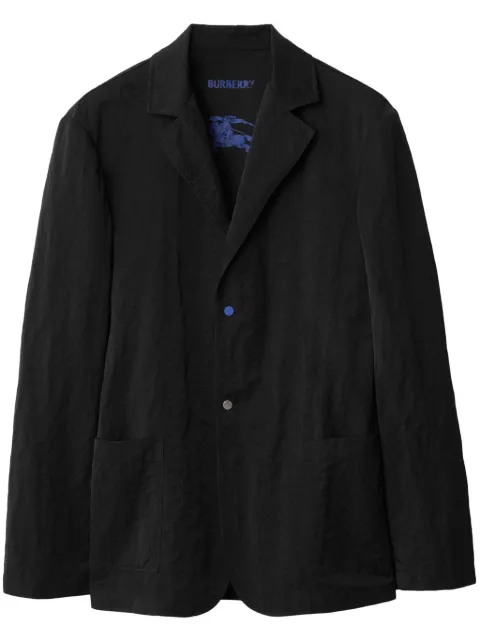 Burberry single-breasted crinkled blazer Black 8083664