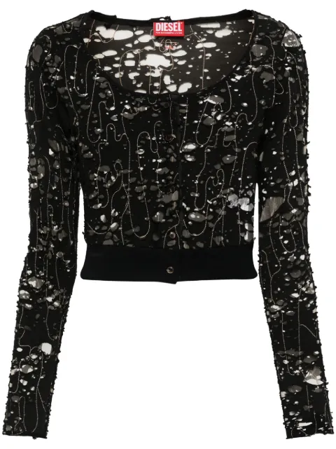 Diesel T-Simonne-Dev cropped top Black A146450ANAW