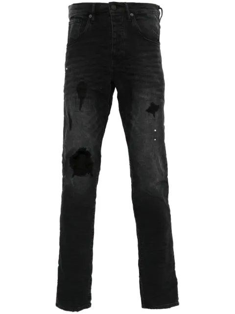 Purple Brand mid-rise skinny jeans Black P002BLRBLACKREPAIR