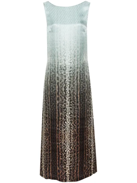 FENDI FF-jacquard snake maxi dress Blue FDD027ARUF