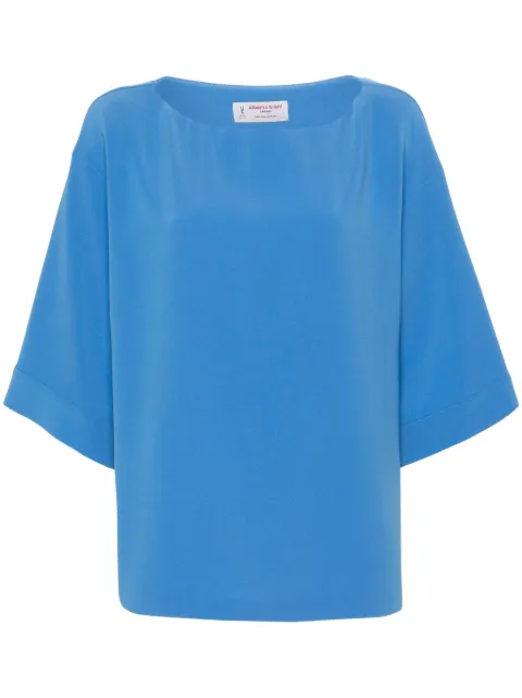 Alberto Biani boat-neck cady blouse Blue MM889AC0028