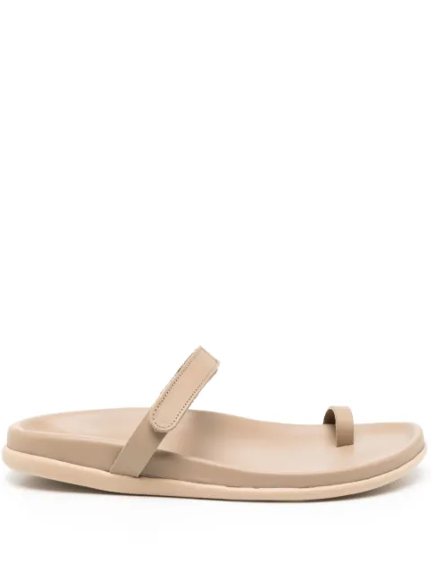 Ancient Greek Sandals leather ring flip flops Neutrals DOKOS
