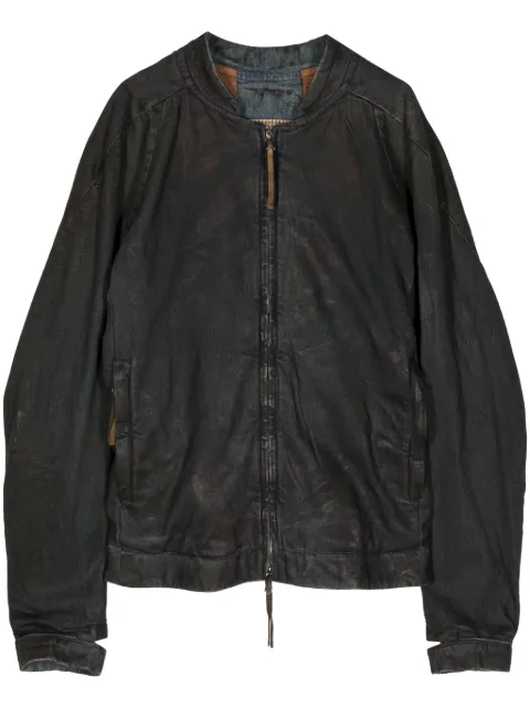 Boris Bidjan Saberi brushed-finish bomber jacket Black J6DF1603K