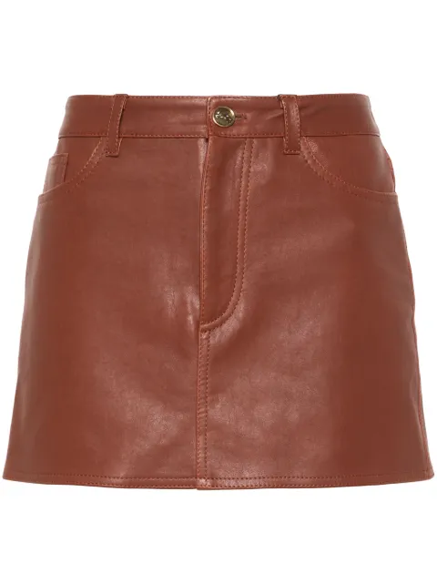 ETRO nappa mini skirt Brown WROE0002AP009