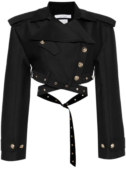 Rokh belted cropped jacket Black R24SF509WS