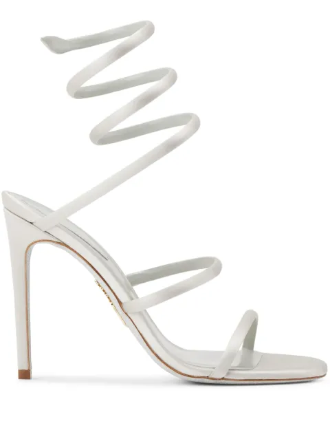 René Caovilla Cleo satin sandals Grey C11333105R0019002